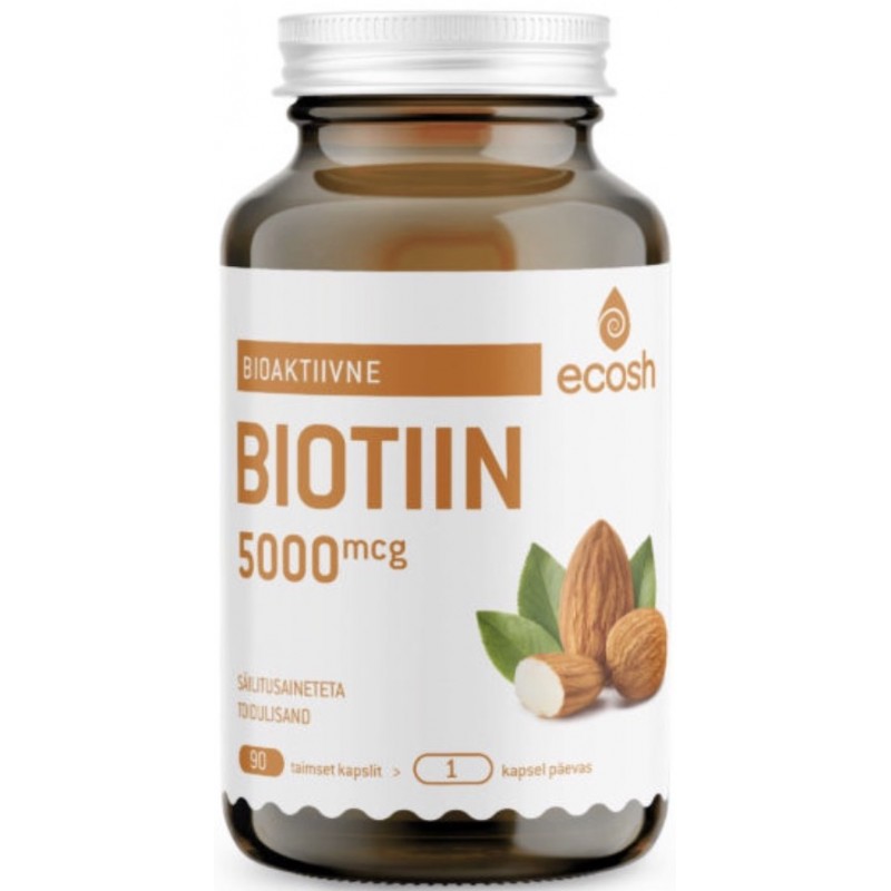 Ecosh Biotiin (B7 vitamiin) 90 kapslit foto